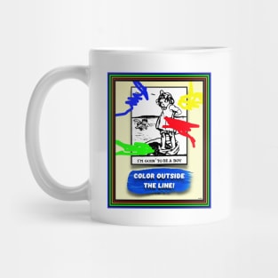 BREAK RULES COLOR OUTSIDE THE LINES Mug